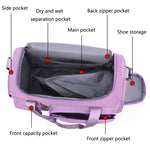 Women's Oxford Utility Yoga Gym Bag Large Capacity Crossbody