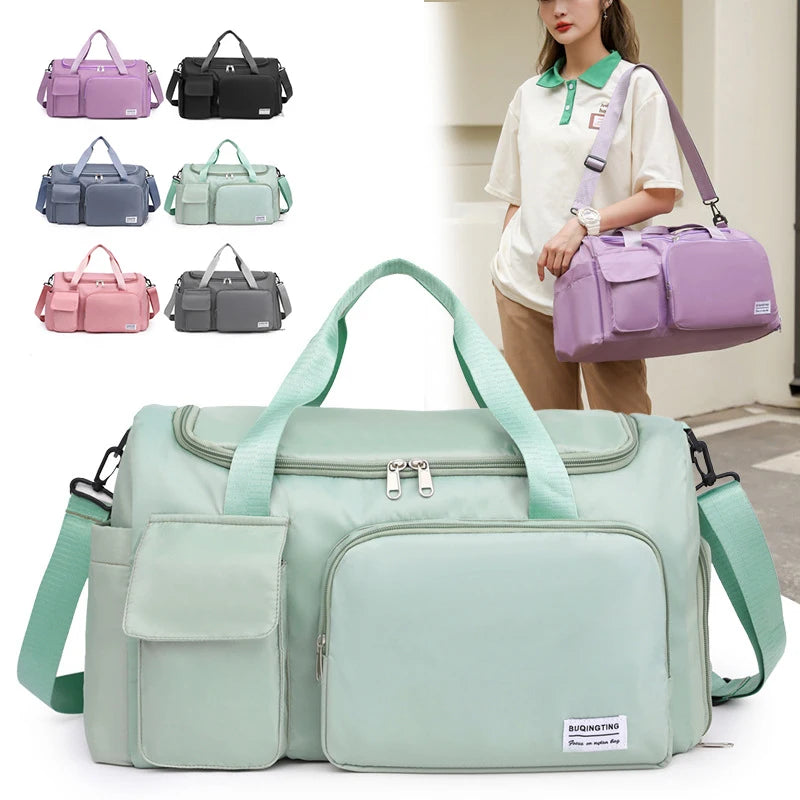 Women's Oxford Utility Yoga Gym Bag Large Capacity Crossbody