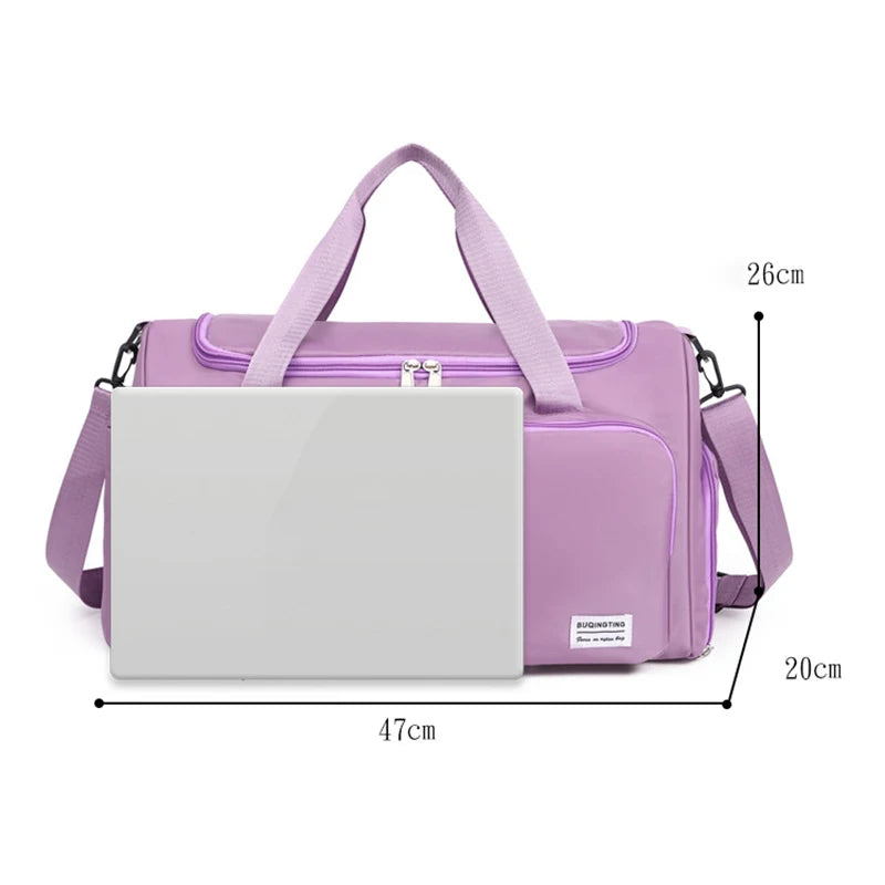 Women's Oxford Utility Yoga Gym Bag Large Capacity Crossbody