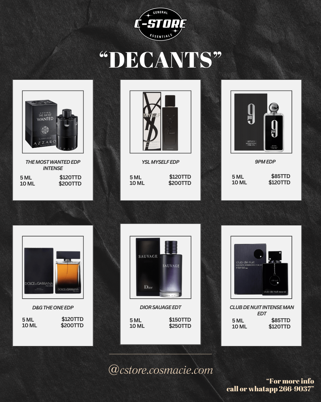 Decants for Travel | CMAN