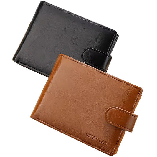Men Leather Bi-Fold Wallet
