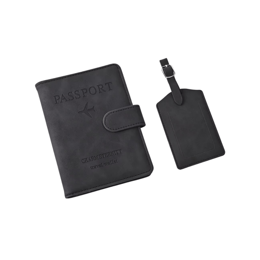 Leather Passport Holder w/ Luggage Tag | CMAN