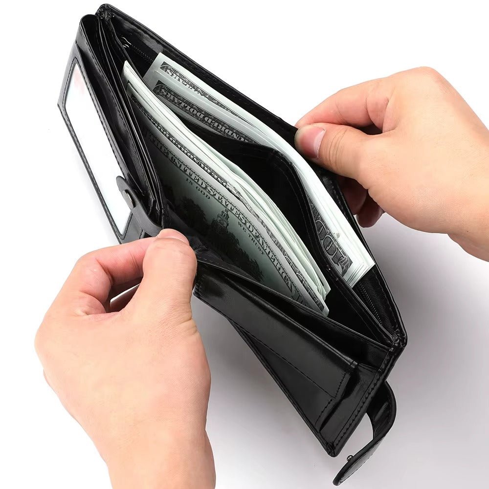 Men Leather Bi-Fold Wallet
