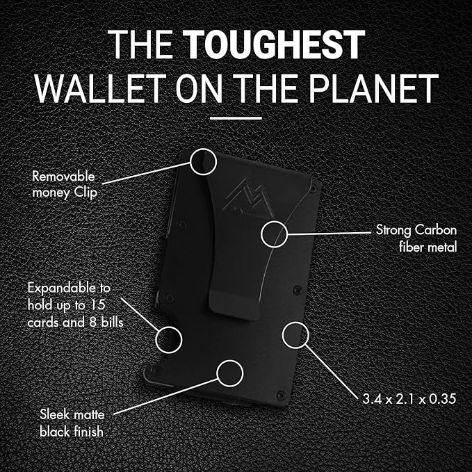 Mountain Voyage Minimalist Wallet for Men & Women with Money Clip | CMAN