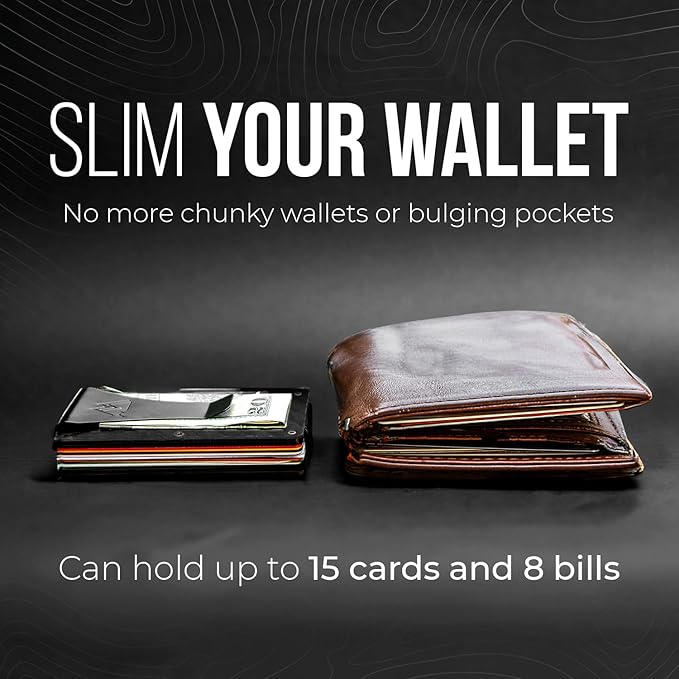 Mountain Voyage Minimalist Wallet for Men & Women with Money Clip | CMAN