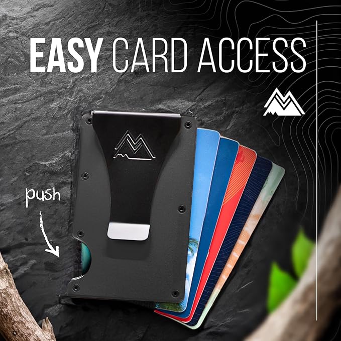 Mountain Voyage Minimalist Wallet for Men & Women with Money Clip | CMAN