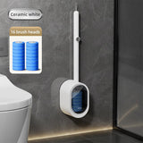 Disposable Toilet Brush with Replaceable Heads