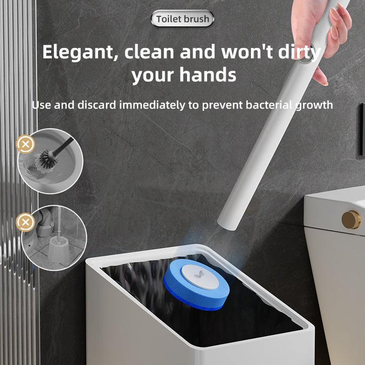 Multi Functional Bathroom Cleaning Tool Ecofriendly Scrubber Cleaner One-Push Replaceable Head Disposable Toilet Brush