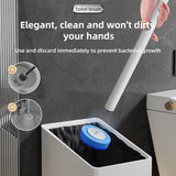 Multi Functional Bathroom Cleaning Tool Ecofriendly Scrubber Cleaner One-Push Replaceable Head Disposable Toilet Brush