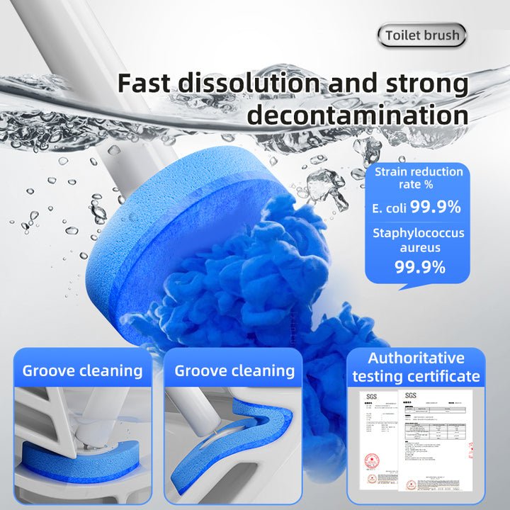 Multi Functional Bathroom Cleaning Tool Ecofriendly Scrubber Cleaner One-Push Replaceable Head Disposable Toilet Brush