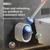 Multi Functional Bathroom Cleaning Tool Ecofriendly Scrubber Cleaner One-Push Replaceable Head Disposable Toilet Brush