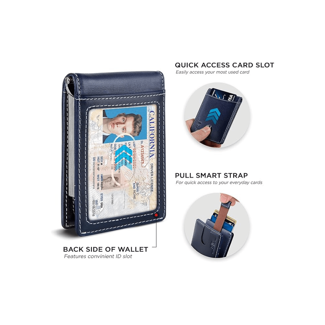 Serman Brands RFID Blocking Slim Bifold Genuine Leather | CMAN