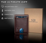 Serman Brands RFID Blocking Slim Bifold Genuine Leather | CMAN