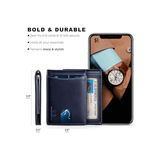 Serman Brands RFID Blocking Slim Bifold Genuine Leather | CMAN