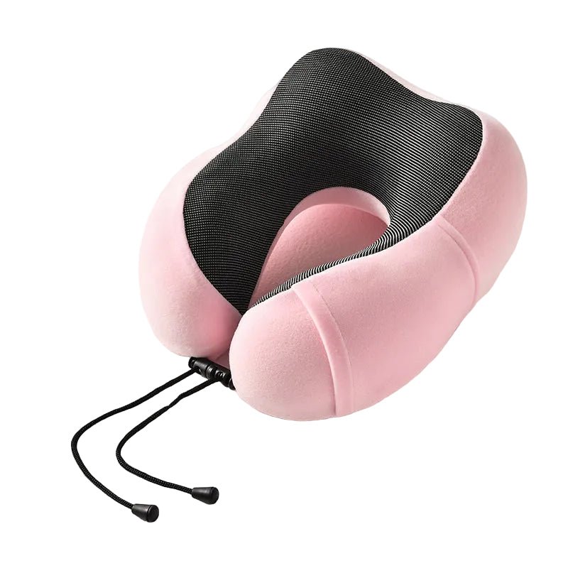Travel Neck Pillow & Eye Mask Combo w/ Memory Foam