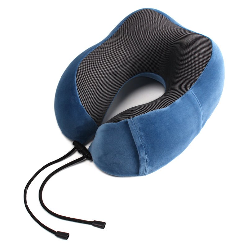 Travel Neck Pillow & Eye Mask Combo w/ Memory Foam