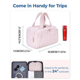 D5490 Crush Toiletry Bag for Women Cosmetic Makeup Organizer Wide-open Puffy Travel Toiletry Bag