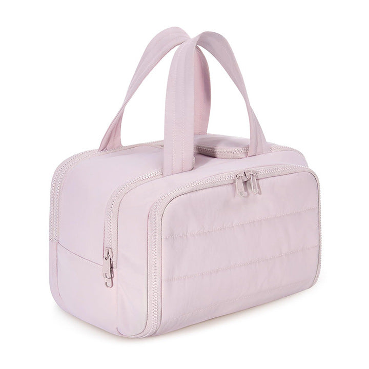D5490 Crush Toiletry Bag for Women Cosmetic Makeup Organizer Wide-open Puffy Travel Toiletry Bag