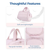 D5490 Crush Toiletry Bag for Women Cosmetic Makeup Organizer Wide-open Puffy Travel Toiletry Bag