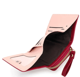 Women's Leather Tri-fold Mini Wallet